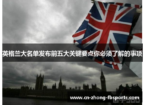 英格兰大名单发布前五大关键要点你必须了解的事项
